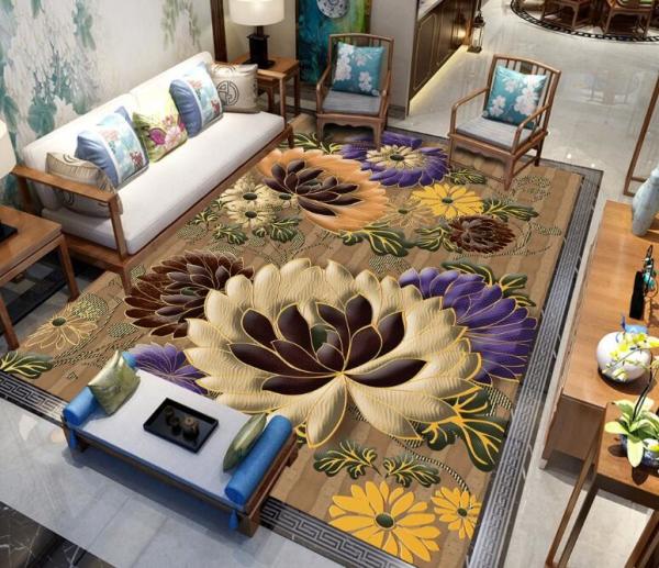 European Style  Thickened Full Paving Sofa Bedroom And Living Room Floor Carpets