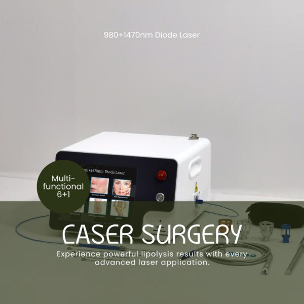 Professional 980+1470nm Diode Laser Device for Fat Reduction, Skin Tightening and Minimally Invasive Treatment