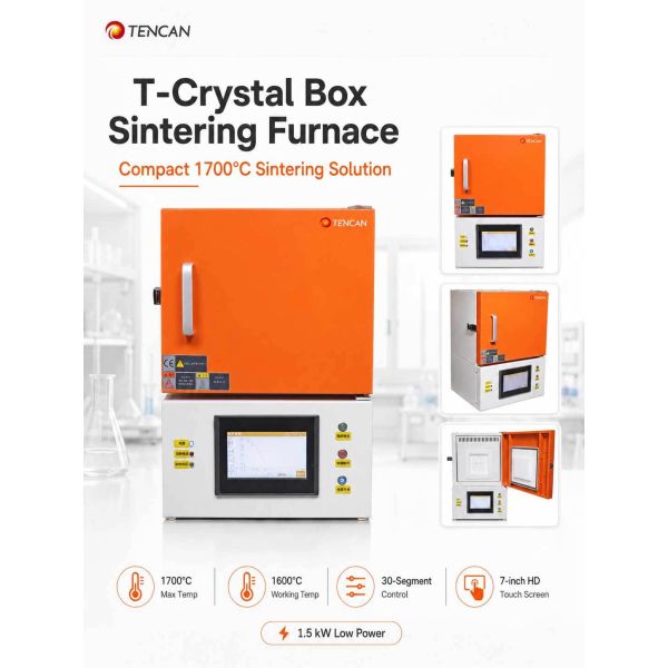 TENCAN CE Certified 1700°C Dental Zirconia Sintering Furnace with MoSi2 Heater and 7-Inch Touch Screen for Denture Ceramic