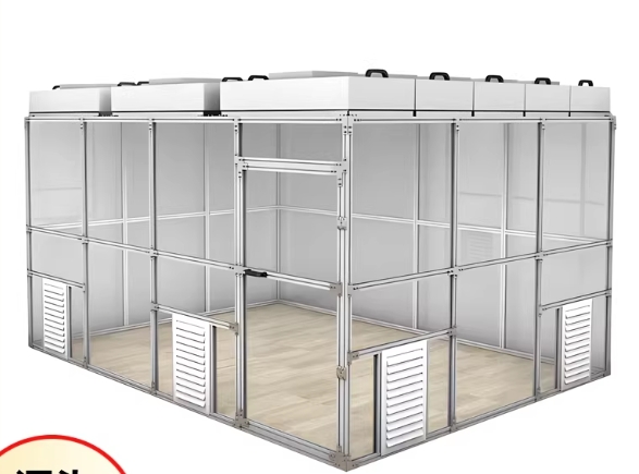 ISO 5 Class 100 Modular Clean Room with Fire Resisting Door and Double Layer Vacuum Glass Window