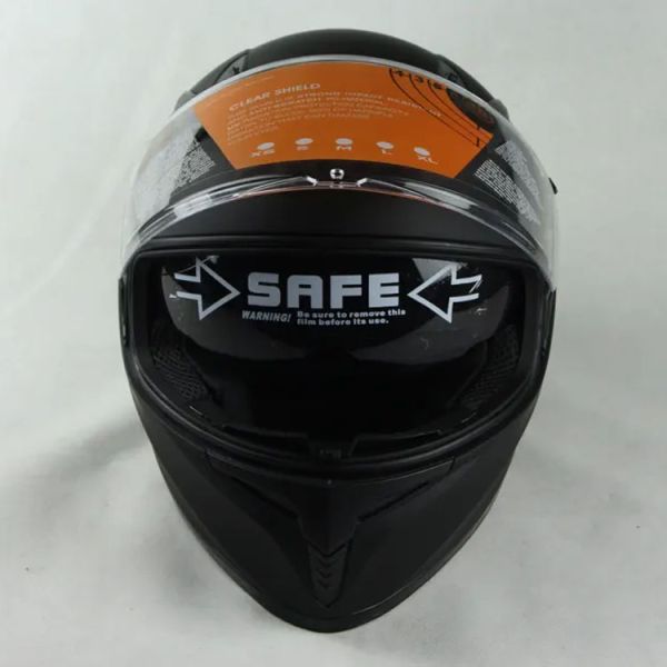 Custom DOT Double Lens Visor Full Face Helmet Casco Racing Black/White/Custom Color