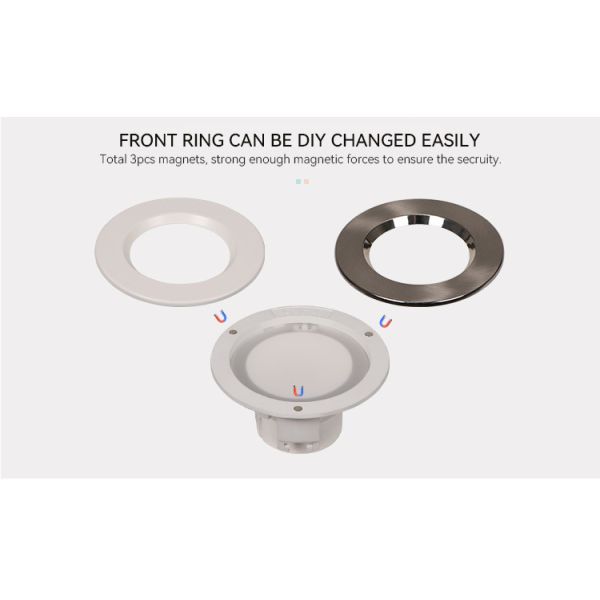 9W 3CCT LED Adjustable Downlights IP44 Hole 90mm Led Downlights Dimmable Magnetic