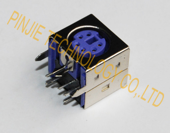 MINI DIN 6PIN SOCKET, AR DIP