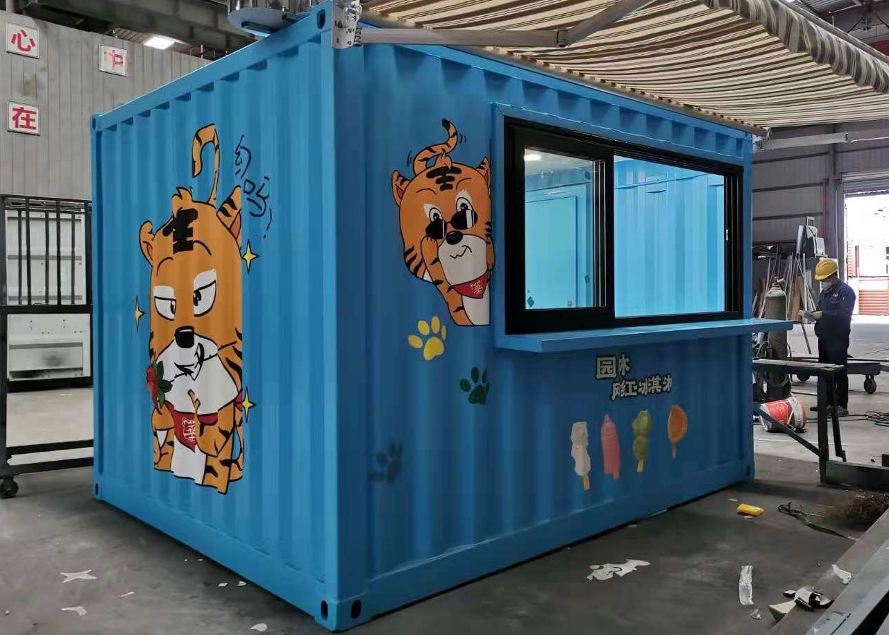 10 FT подгоняли магазин розничной торговли крошечного дома контейнера для перевозок мобильный