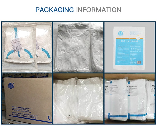 Coverall PPE устранимых медицинских мантий EN 13795 защитный