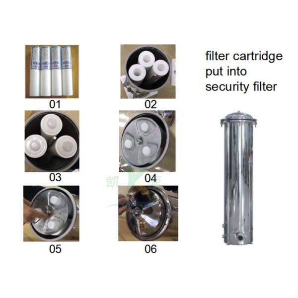 SUS 304 Water Treatment Accessories Precision Security Cartridge Filter Housing 5um Micron Stainless Steel
