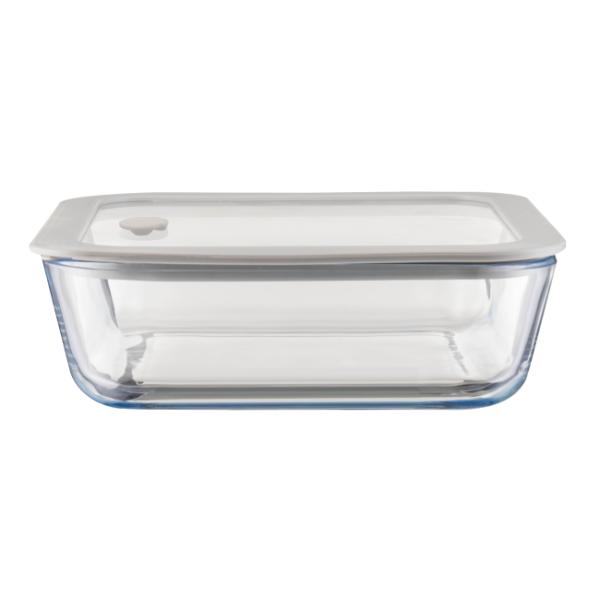 Microwave Safe Meal Prep Containers Glass Food Storage Container with Silicone Framed Glass Lid