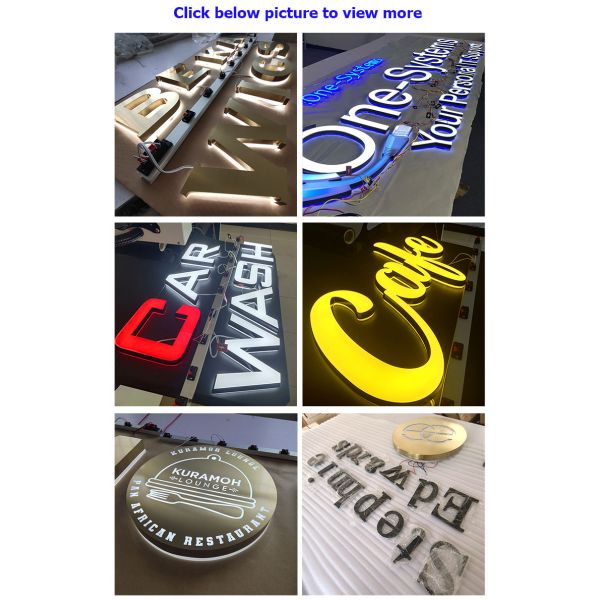 Custom Supermarket Trimless Channel Letters Making Advertising Sign Led Logo Light Grocery Store Sign for Business Outdoor