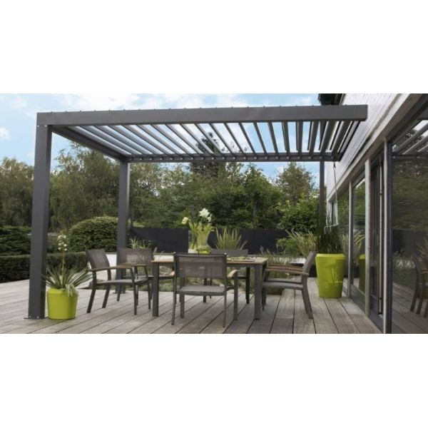 Electric Patio Folding Louver Roof Modern Aluminum Pergola