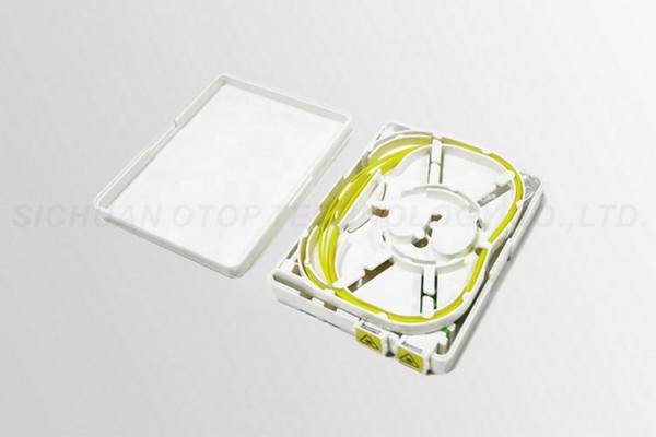 SC / APC Fiber Termination Box  2.0mm Pigtail Two Ports ABS PC Material