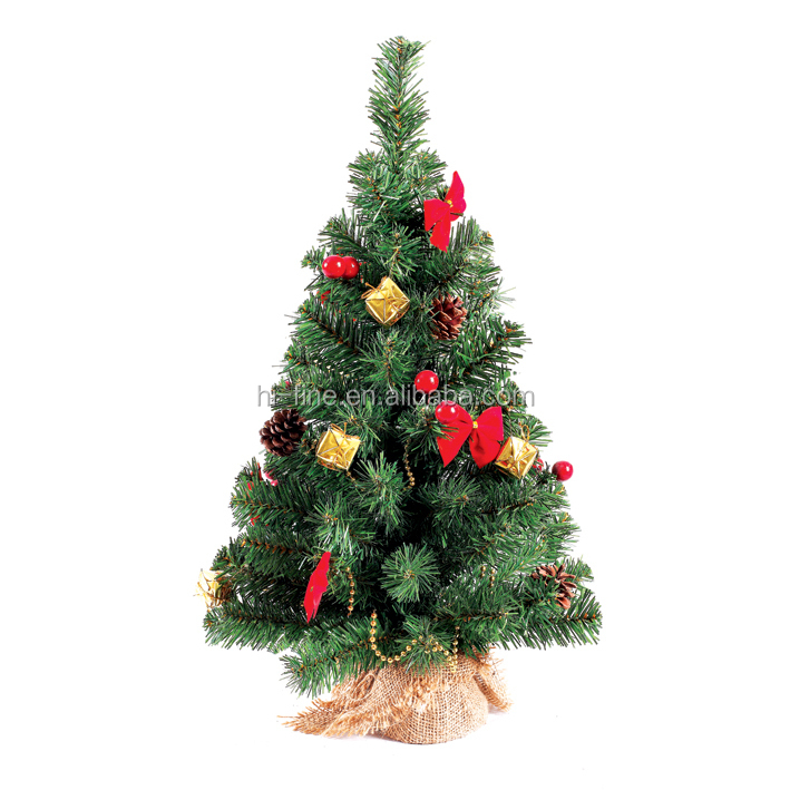 Mini Modern Fabric Outdoor Decorated Christmas Tree