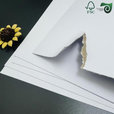 1 mm gris en noyau double face en carton blanc surface mate Absorption supérieure d'encre