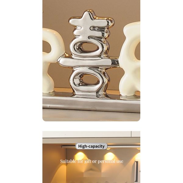 Tree Branch Double Tray Creative White Porcelain Bear Storage Decoration for Hallween