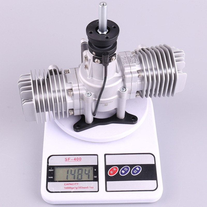 X-76cc-T Model Metal Airplane Gasoline Opposed Twin-Cylinder Two-Stroke Fixed-Wing Engine