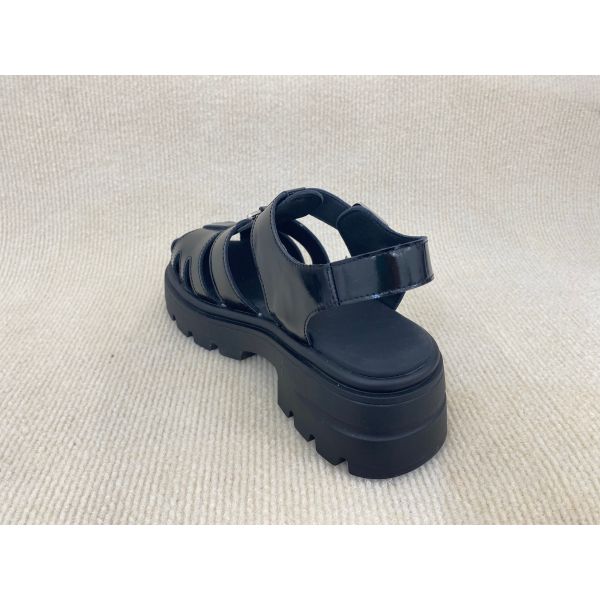 TPR Womens Silver Platform Sandals With Thick Soled And Cover Head