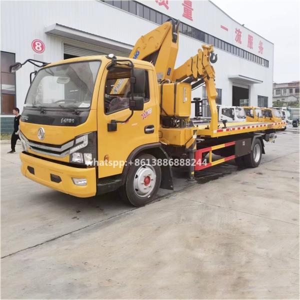 DONGFENG 4 * 2 remolque de rescate de carretera con grúa camiones de remolque con grúa camión montado grúa