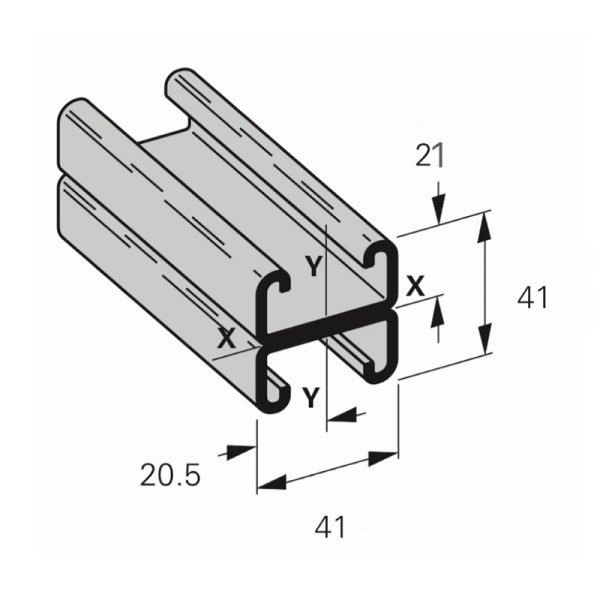 Hot Dipped Galvanized Metal Strut Channel Unistrut For Electrical & Mechanical Support Systems
