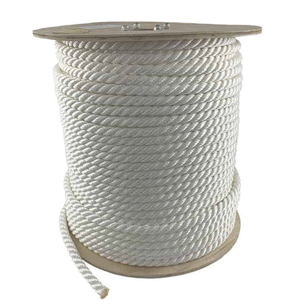 White Color Marine Polyester Braided Rope For Ship Towing Mooring UV Resistance 8 Strand Vessel Rope