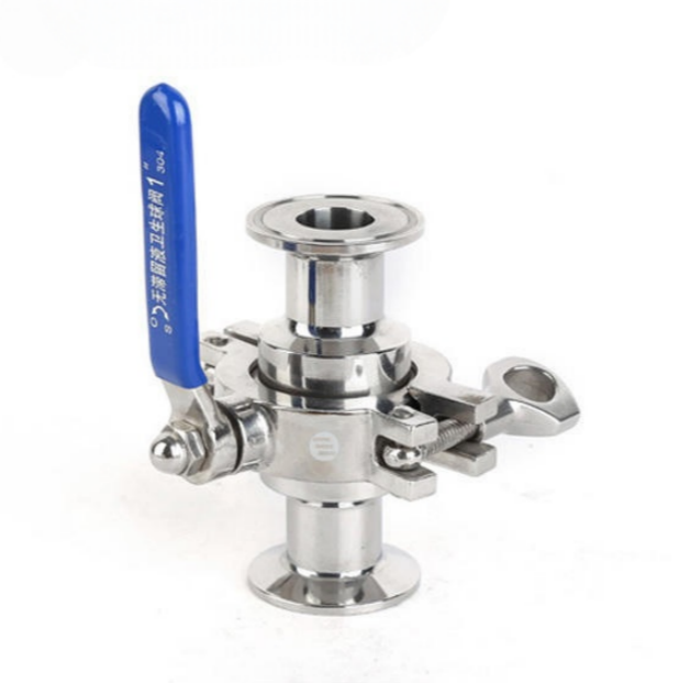 Latest Hot Sale 304/316 Stainless Steel Clamped Ball Valve Sanitary 3-Piece Tri-Clamp Hygienic Ball Valve