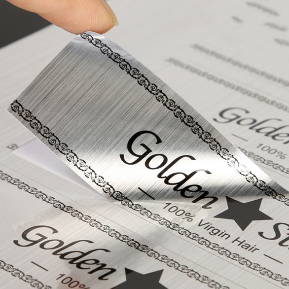 Metallic Matte Silver Polyester PVC Label Sticker For Electronic