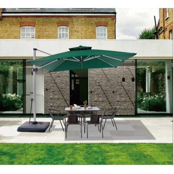 ODM OEM Big Size Square Patio Umbrella Large Solar Umbrella Outdoors Hotel Garden Sunshades Beach Led