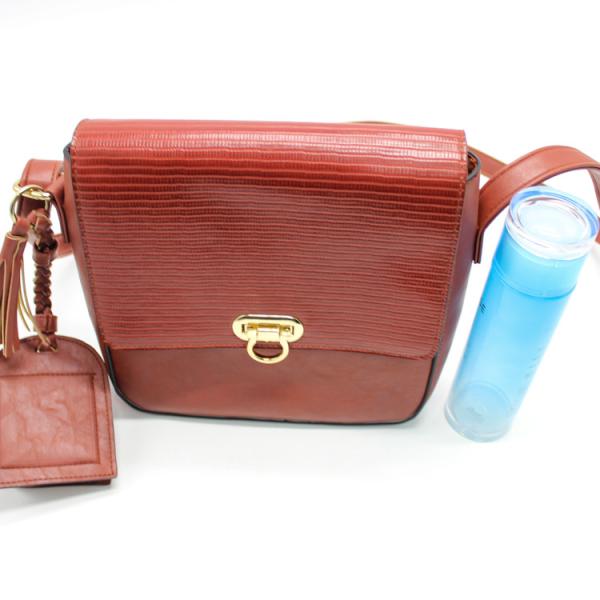 7cm Red Leather Crossbody Purse 124cm Strap One Handle Shoulder Bag