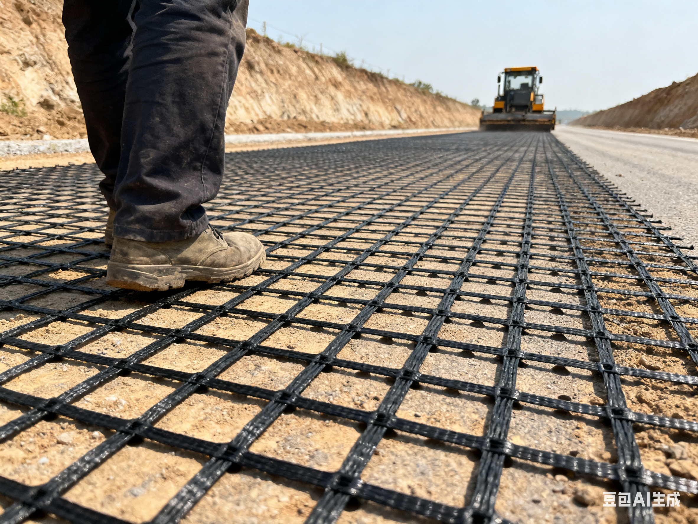 Soil Stabilization Warp Knitting Polyester Biaxial Geogrid Reinforcement for Civil Engineering