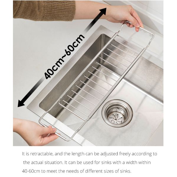 Держатель блюд губки мыла хранения шкафа стока шкафа кухонной раковины Ss 304 телескопичный