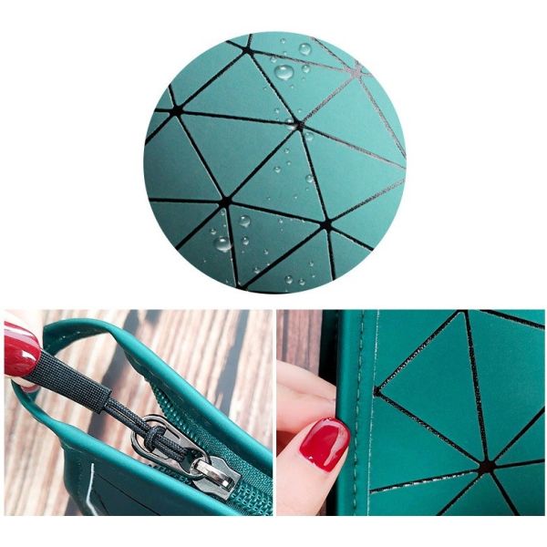 Pink Toiletry Zipper PU Leather Custom Printed Waterproof Cosmetic Bag