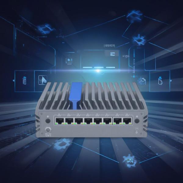 Barebone Fanless Mini PC ファイアウォール 超7 155U インテル グラフィックディスプレイ チップ 4.3 GHz マックスターボ 違いを体験する