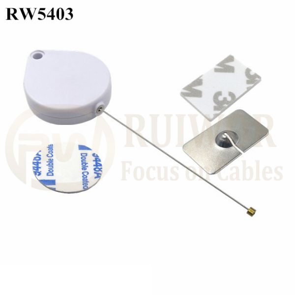 RW5403 Heart-Shaped Security Pull Box Plus 35X22mm Rectangular Adhesive Metal Plate