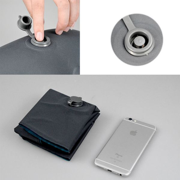 Tpu Outdoor Inflatable Pillow Water Resistant Customized Logo Crescent Shape