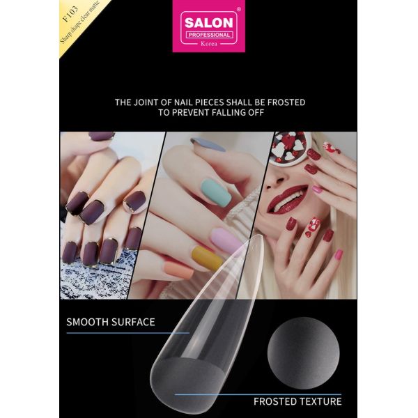Matte Clear Almond Nails Extra Long Stiletto False Nails Sharp Shape Acrylic Fake Nail Tips for Nail Art