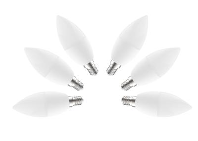 470LM Plastic / Aluminum Material 5.5W Dimmable 240V C37 LED Bulb