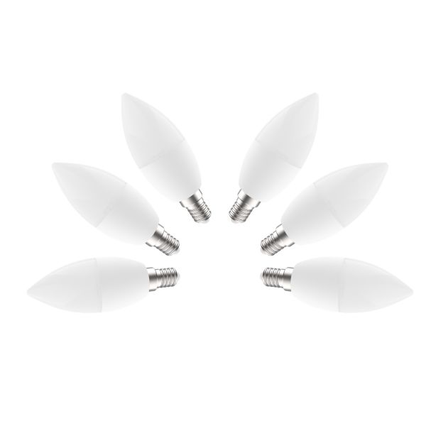 470LM Plastic / Aluminum Material 5.5W Dimmable 240V C37 LED Bulb