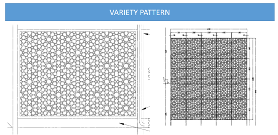 3.0MM Thickness Laser Cut Aluminum Panel For Exterior Pedestrian Bridge Decorative