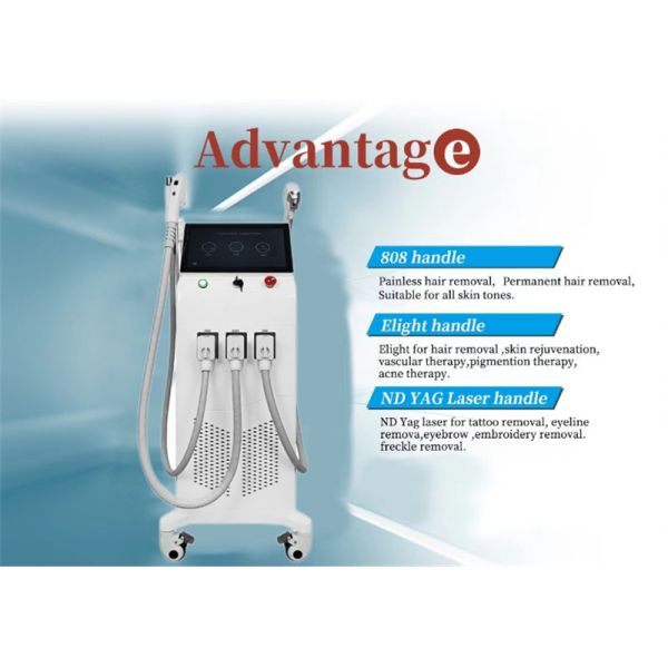 Мультифункциональная 3 в 1 808nm диодная лазерная эпиляция эпиляция татуировки