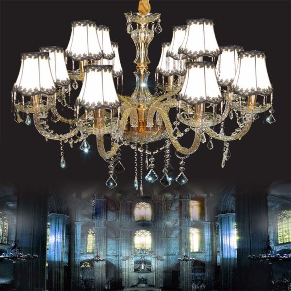 Cheap chandeliers for sale with Lamshade for Dining room Kitchen Lighting (WH-CY-65)
