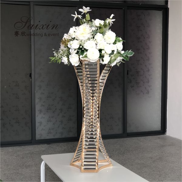 20 дюймов 24 дюймов высокий прозрачный стеклянный ваза украшения свадьбы дома для стола