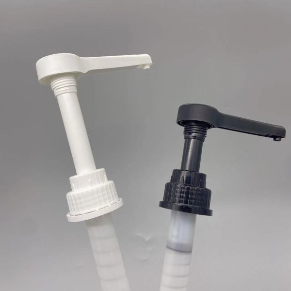 PP PE 20ml Plastic Syrup Pump Black White Dispenser Pump Milk Honey Salad Dressing