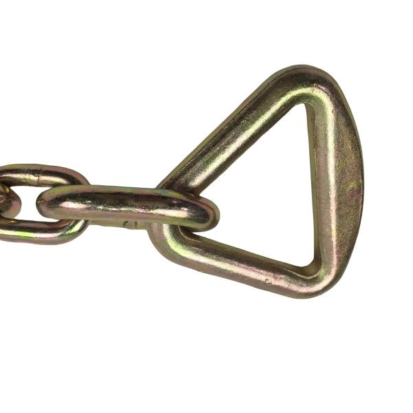 5/16 3/8 1/2 G70 aleación de acero amarillo zincado de remolque de cadena con clavis agarrar ganchos de unión de cadena