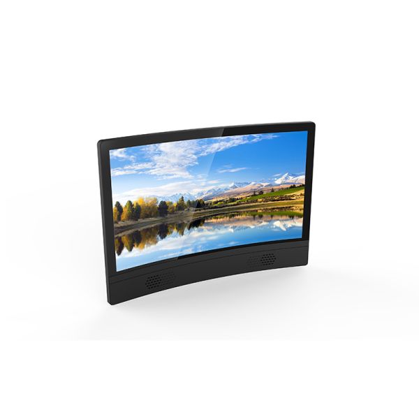 23.6-inch curved LCD monitor, wall-mounted commercial digital signage, electronic menu screen for catering, fitness interactive all-in-one machine with Wi-Fi and Android system