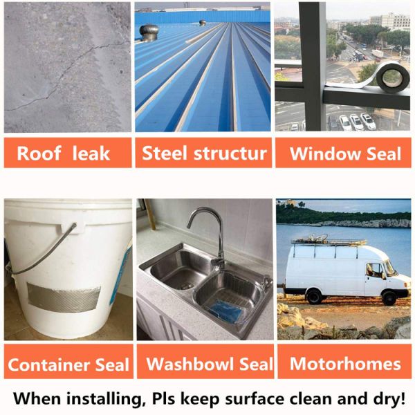 Самоклеящаяся бутиловая резиновая водонепроницаемая лента с традиционным дизайном и толщиной 1,2 мм