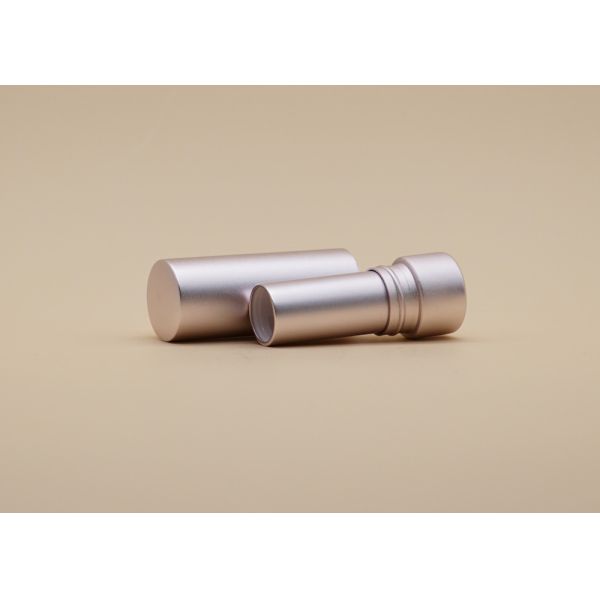 Pâlissez - la forme simple métallique de cylindre du sens 3.5g de Rose de couleur de conteneurs cosmétiques roses de rouge à lèvres