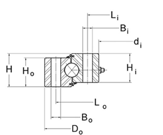 MTO-145 X  MT series heavy duty slewing ring bearings 145x312x50mm