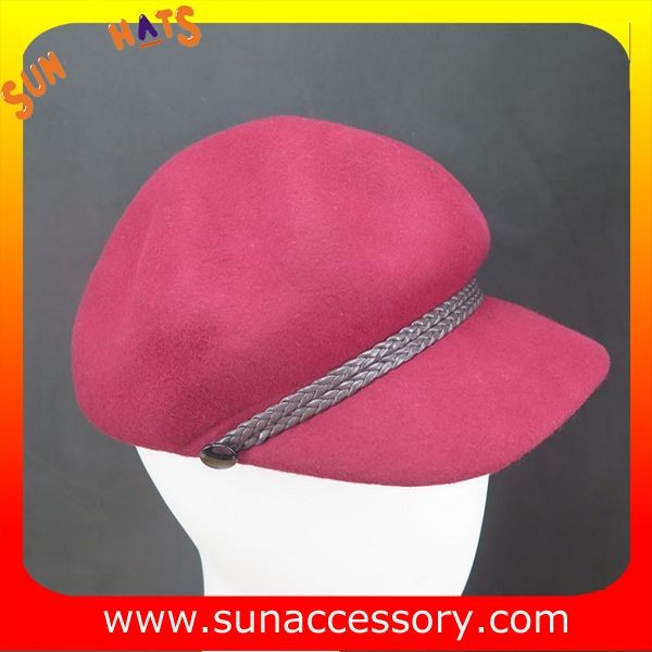 Fashion hot sale wool felt newsboy hats for womens,100% Australia wool felt hats for girls
