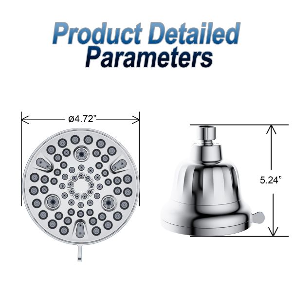 Thermostatic Faucets 7 Function High Pressure Bathroom Shower Head Overhead Shower