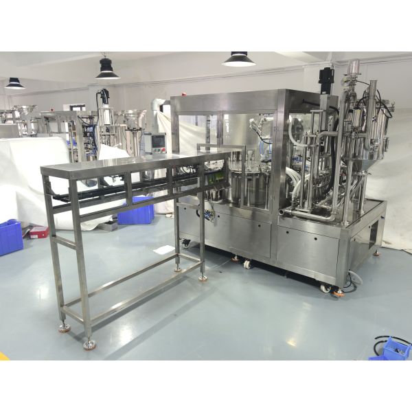High-speed Electric Automatic Spout-top Bag Filling Capping Machine Labeling Easy Operate for Liquids Pastes Water-based