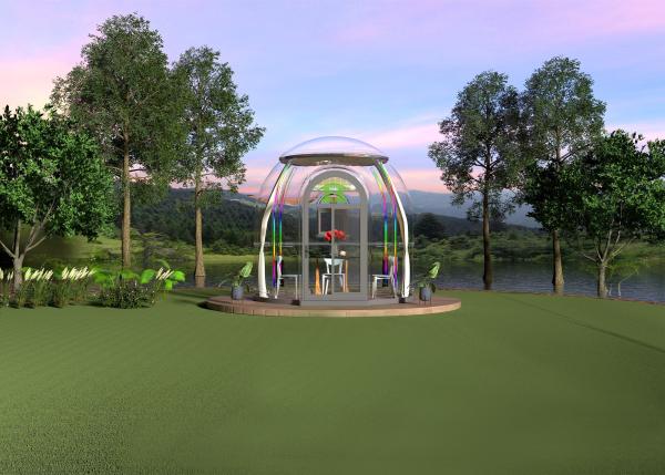 Inflatable Star House Outdoor Glamping Transparent PC Dome Tent Bubble House Geodesic Design
