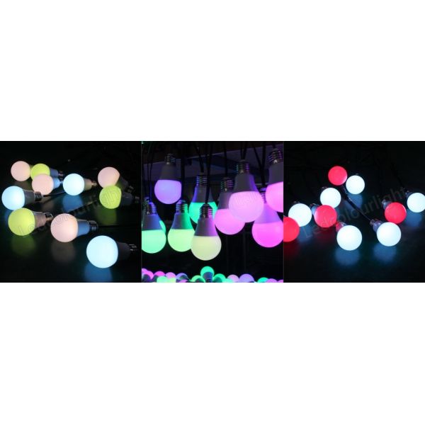 Christmas 60mm DMX RGB Festoon Light Outdoor Coloured LED Pixel RGBW Bulb